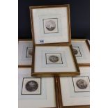 A set of six framed and glazed antique prints of battles on the Indian continent in 18th and 19th