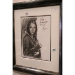 Fabian Perez Gilclee on paper limited edition print 12/120 portrait of a young woman titled Study