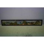 Large Hand Painted Tiled Picture being a Swiss Panoramic Lake Scene of Castle Chillon, 187cms x