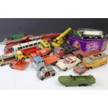 Large quantity of mid 20th C onwards play worn diecast models to include mainly Dinky examples,