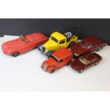 Five mid 20th C onwards diecast and plastic models to include Mettoy Royal Mail van, Solido Michelin