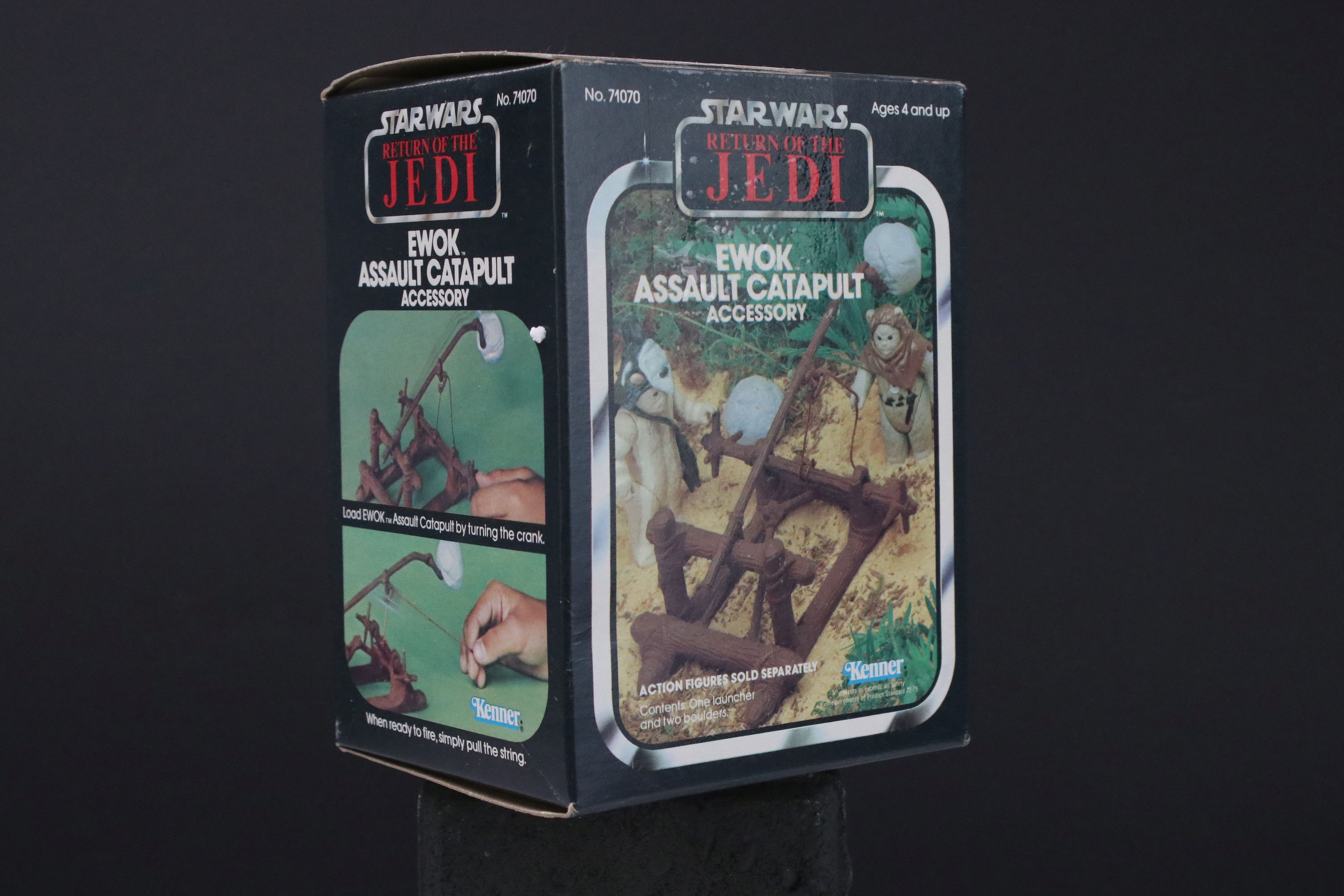 Star Wars - Boxed original Kenner Star Wars Return of the Jedi Ewok Assault Catapult accessory,