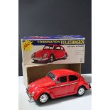 Boxed Taiyo Battery Operated Combination Volkswagen tin plate model, in red, vg condition with gd