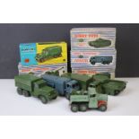 Five boxed military diecast models to include 4 x Dinky Supertoys (642 Pressure Refueller, 661