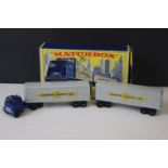 Boxed Matchbox Lesney M9 Inter State Double Freighter diecast model with Cooper Jarrett decals,