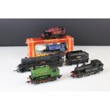 Five OO gauge locomotives to include boxed Hornby R057 Caledonian 0-4-0 Loco Saddle Tank (poor box),