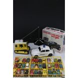 Collection of mixed vehicles to include three trays of playworn diecast Matchbox cars, a battery