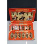 A collection of boxed Britains soldiers to include 7218 Queen Elizabethh II and Lifeguards, 7235