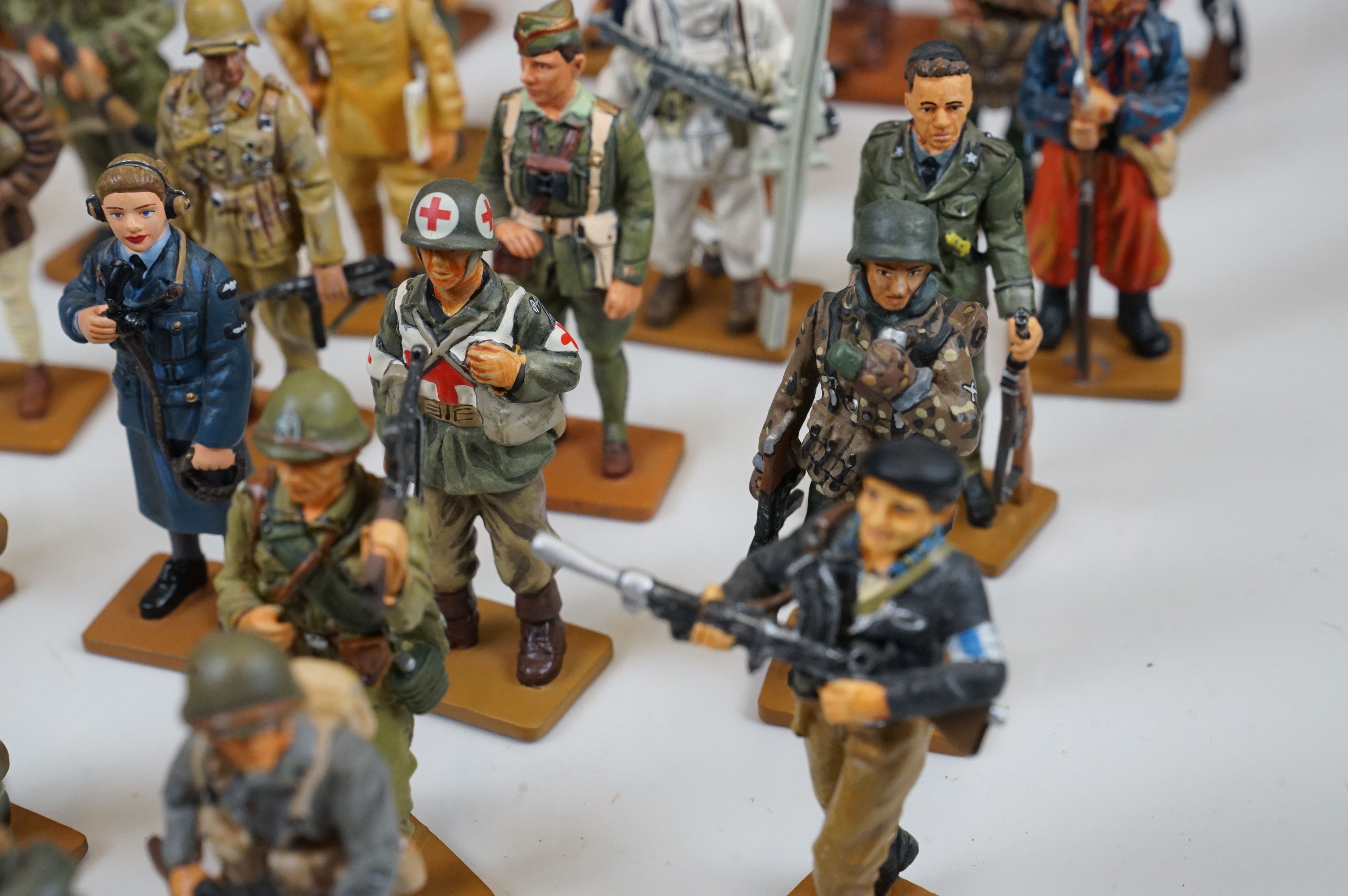 A large collection of Del Prado metal military figures to include WW2 German Warrant officer, Gurkha - Image 8 of 20