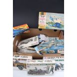 Model Kits - Around 30 boxed plastic model kits and figure sets to include Tamiya, Airfix, Hasegawa,