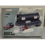 Boxed ltd edn Corgi Heavy Haulage 3104 Sunter Brothers Guy Invincible Long Platform Trailer, Pipe