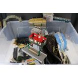 Quantity of OO gauge accessories to include platform, Merit trackside figures, trees, H and M