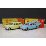 Two boxed Dinky diecast models to include 140 Morris 1100 in pale blue (diecast vg) and 141 Vauxhall
