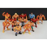 WWF / WWE - 13 Original play worn Hasbro WWF figures to include 3 x Hulk Hogan (2 variants), Big