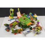 Teenage Mutant Ninja Turtles - Eight Playmates Bandai TMNT vehicles to include Pizza Thrower,