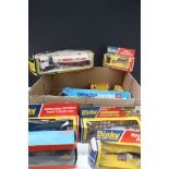 Four boxed commercial diecast models to include Corgi 1157 ESSO Petrol Tanker with Ford Tilt Cab,