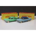 Two boxed Dinky diecast models to include 191 Dodge Royal Sedan in green and 178 Plymouth Plaza in
