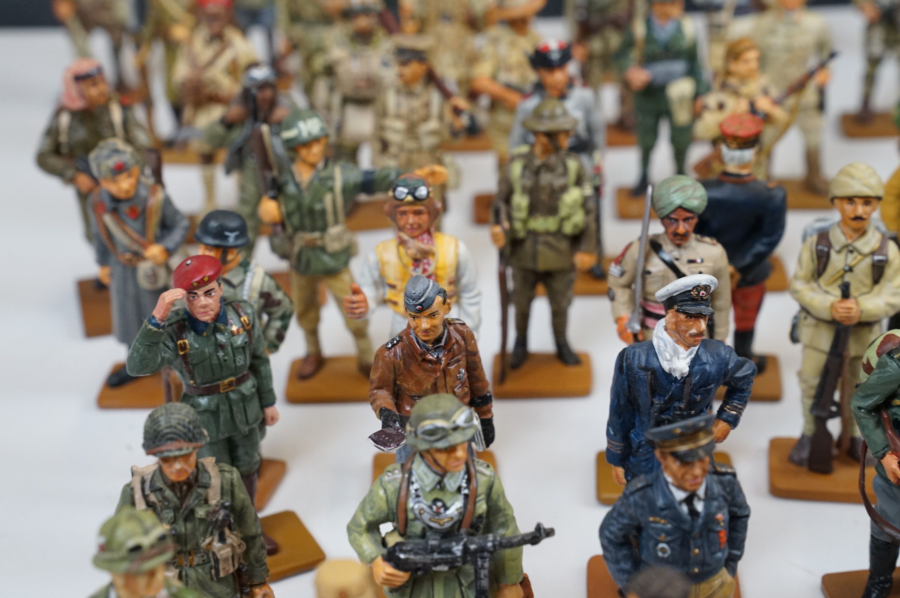 A large collection of Del Prado metal military figures to include WW2 German Warrant officer, Gurkha - Image 5 of 20