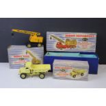 Three boxed Dinky Supertoys to include 972 20 Ton Lorry Mounted Coles Crane, 971 Coles Mobile
