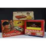 Three boxed car related toys to include Mettoy Computacar, ERTL Detachables r/c Thunder and Bandai