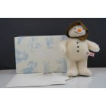 Steiff - boxed Snowman 664557, approx 25cm, with certificate