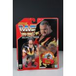 WWF / WWE Wrestling - Carded Hasbro WWF Bam Bam Bigelow figure on red card, excellent condition with