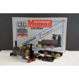 Mamod Live Steam Dual Gauge O & 1 Locomotive kit, part built, with original box, contents vg