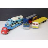 Four Corgi diecast models to include Big Bedford Tractor Unit, Carrimore Car Transporter,