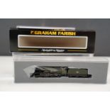 Boxed / cased Graham Farish N gauge 372026 Castle Class 4080 Powderham Castle D/C BR green l/crest