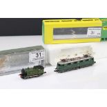 Boxed Minitrix N gauge 2936 locomotive plus a Graham Farish 0-6-0 Southern loco within Bachmann Plus