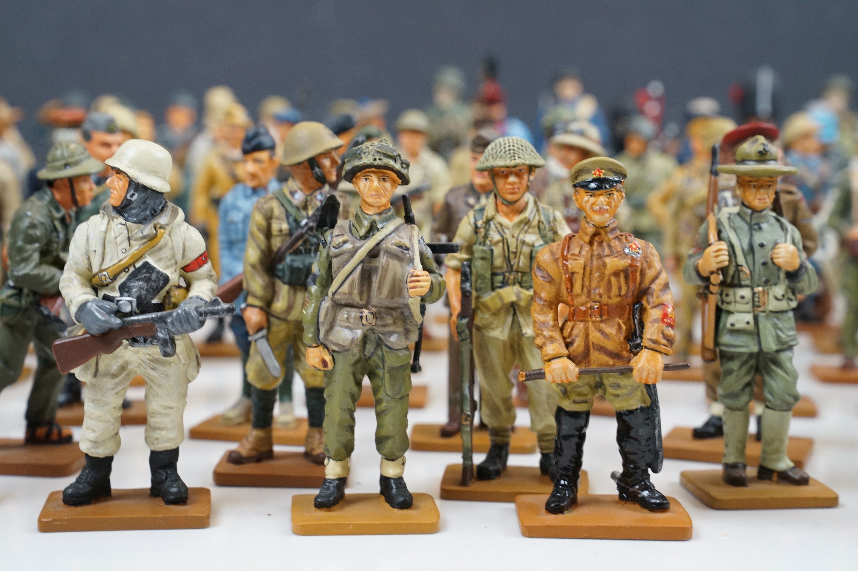 A large collection of Del Prado metal military figures to include WW2 German Warrant officer, Gurkha - Image 3 of 20