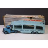 Boxed Dinky Supertoys 982 Pullmore Car Transporter diecast model, play worn with poor & tatty box