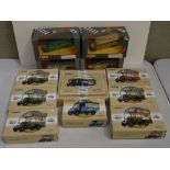 Twelve boxed Corgi diecast model buses, to include limited edition