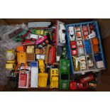 Collection of approx 60 loose playworn diecast models, to include Matchbox, Corgi etc