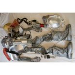 Doctor Who - BBC Doctor Who Cyberman costume with weapon, damage to piping and gun, plus three