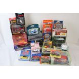 Group of approx 30 boxed/carded diecast models, to include Matchbox, Corgi, Monogram etc