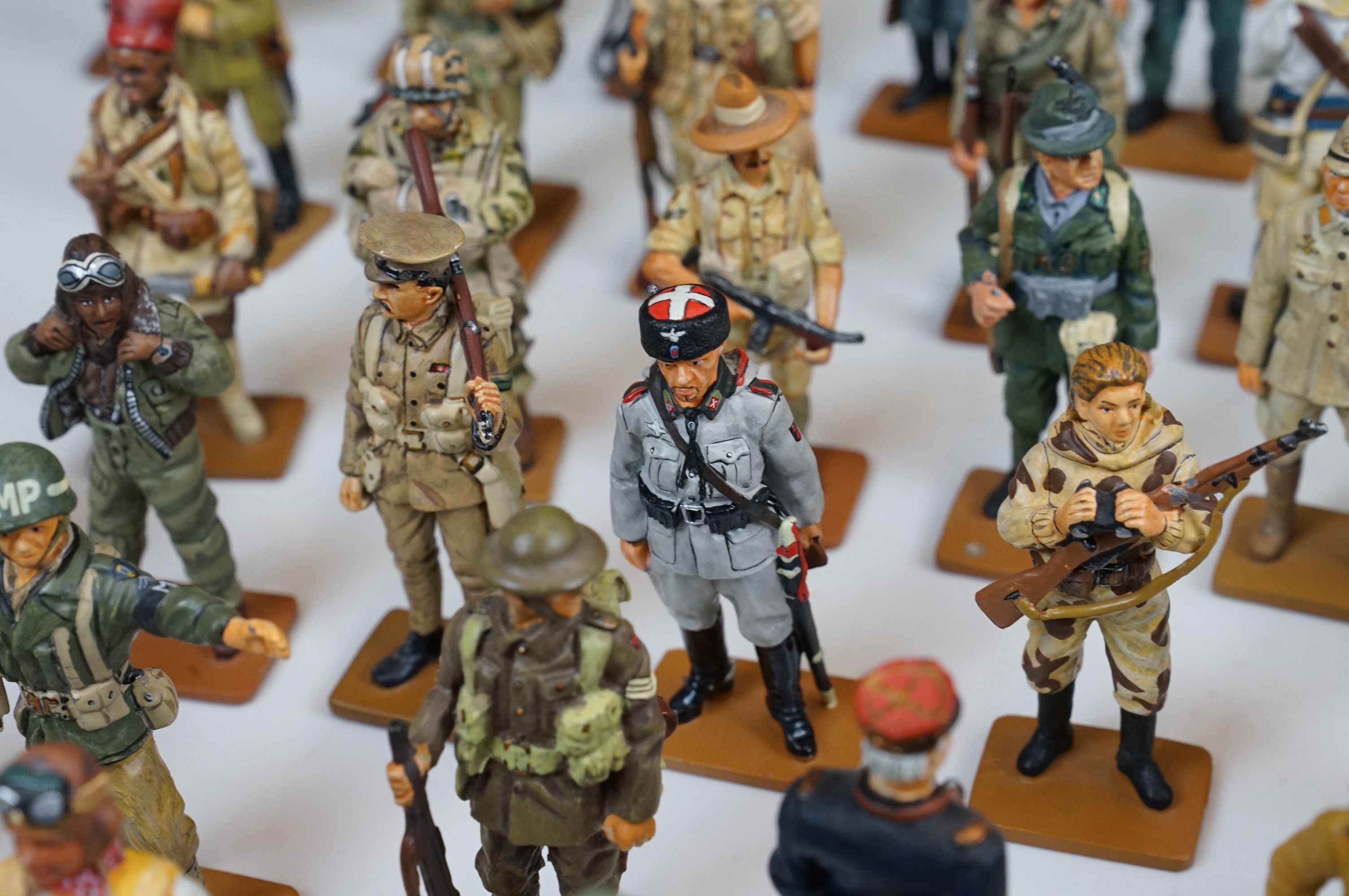 A large collection of Del Prado metal military figures to include WW2 German Warrant officer, Gurkha - Image 13 of 20