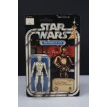 Star Wars - Carded Japanese issue See Threepio C3PO figure, 12 back, punched, with Japanese