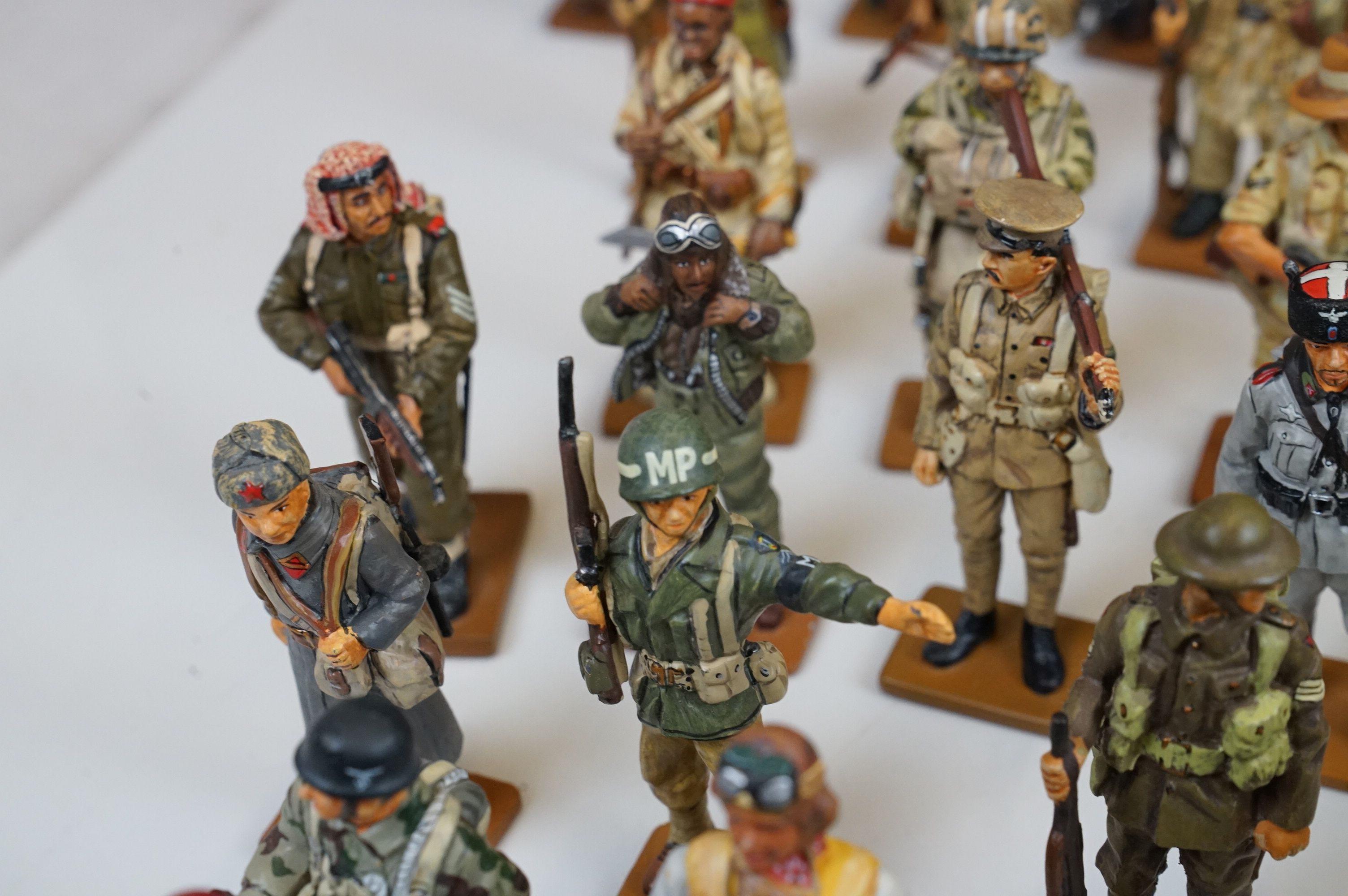A large collection of Del Prado metal military figures to include WW2 German Warrant officer, Gurkha - Image 12 of 20