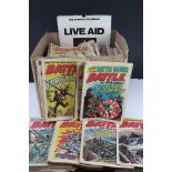 Large quantity of British comics to include Action, Beano, Valiant, Shoot!, etc