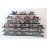 Collection of 26 cased diecast De Agostini Superbike motor cycles