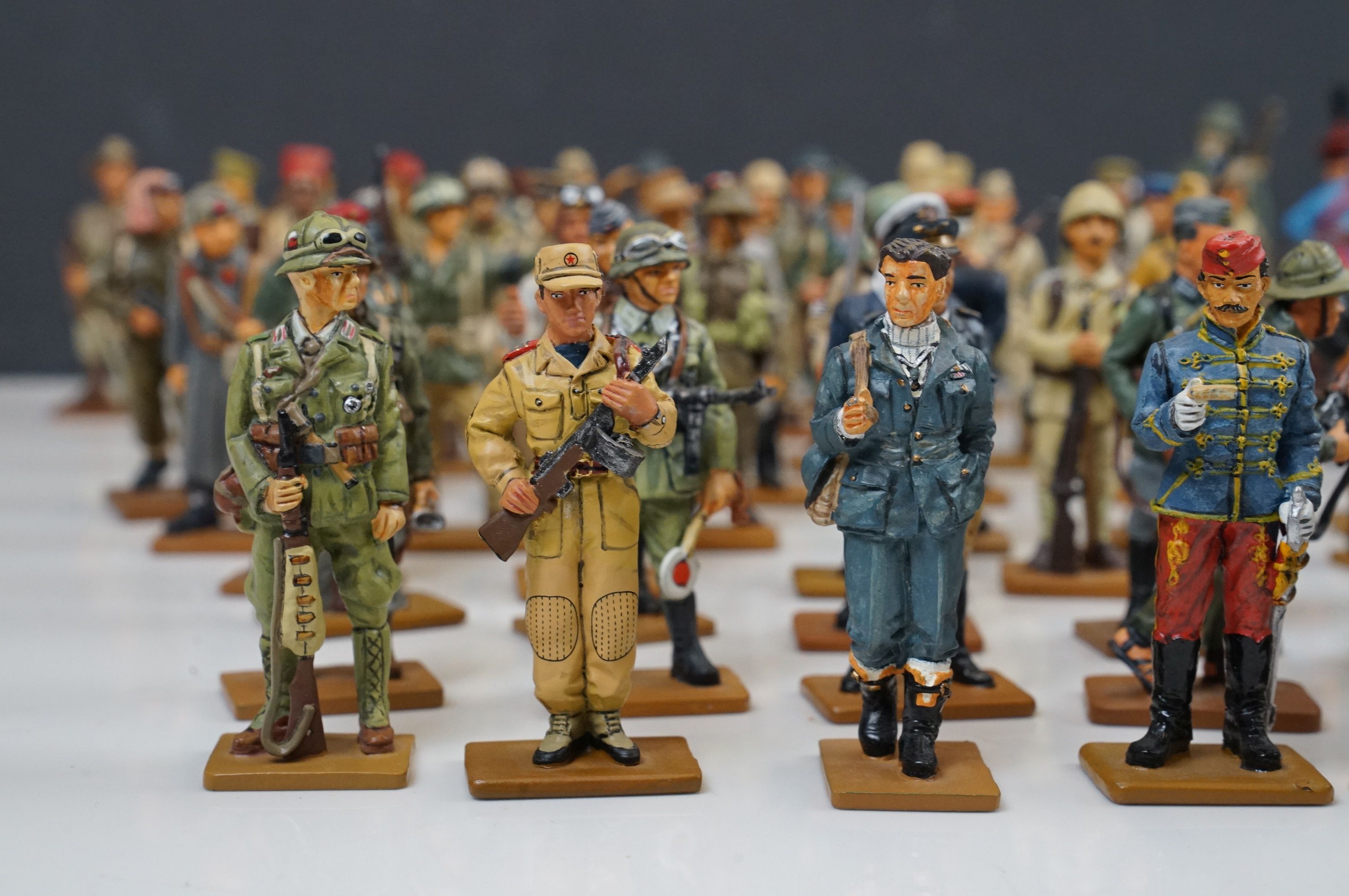 A large collection of Del Prado metal military figures to include WW2 German Warrant officer, Gurkha - Image 2 of 20