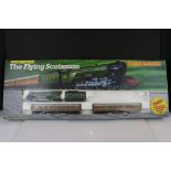 Boxed Hornby OO gauge R778 The Flying Scotsman train set with locomotive, 2 x coaches and cassette