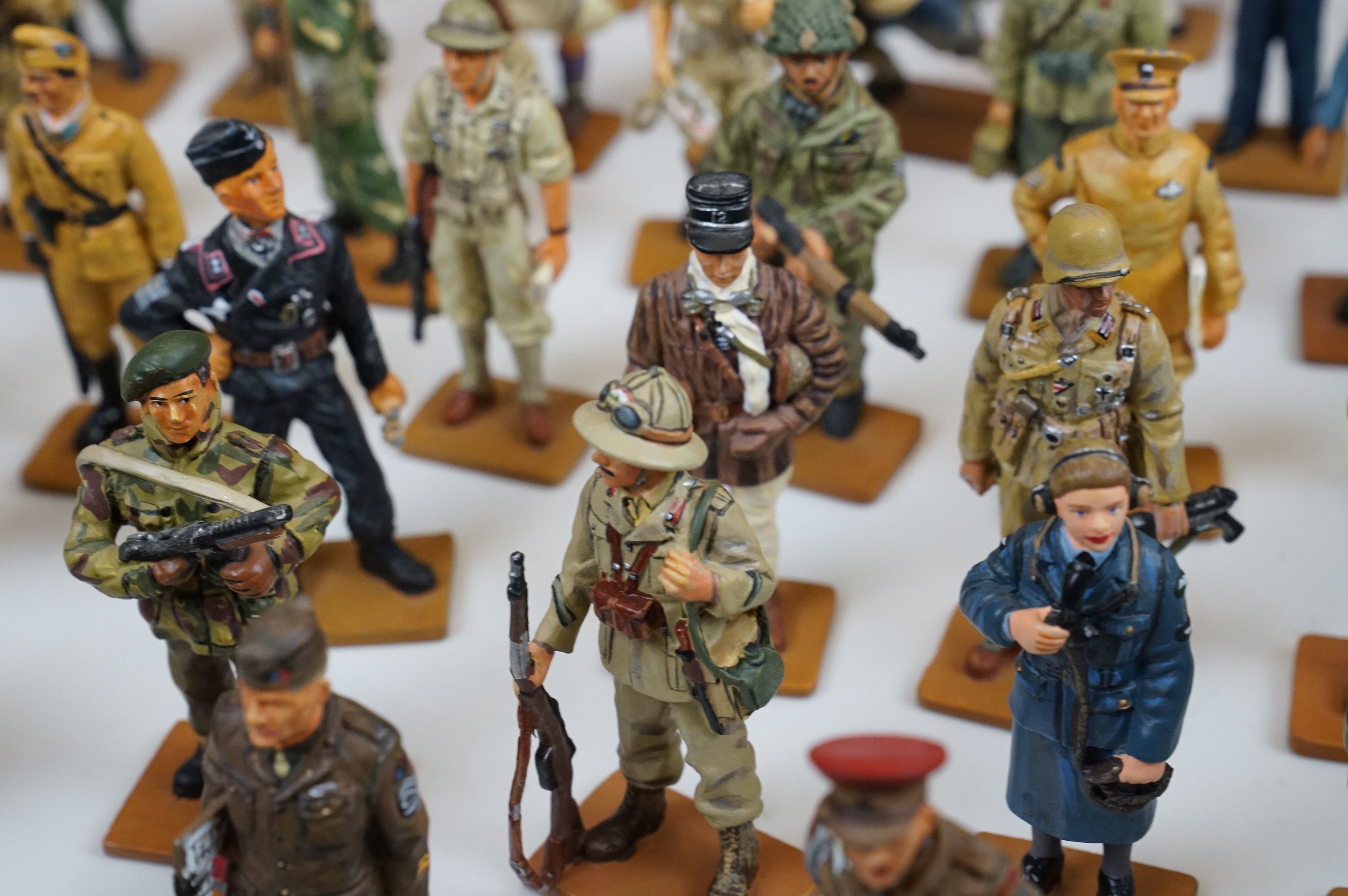 A large collection of Del Prado metal military figures to include WW2 German Warrant officer, Gurkha - Image 9 of 20