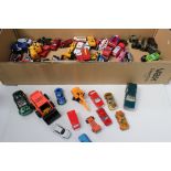 A collection of playworn diecast vehicles to include Corgi and Matchbox.