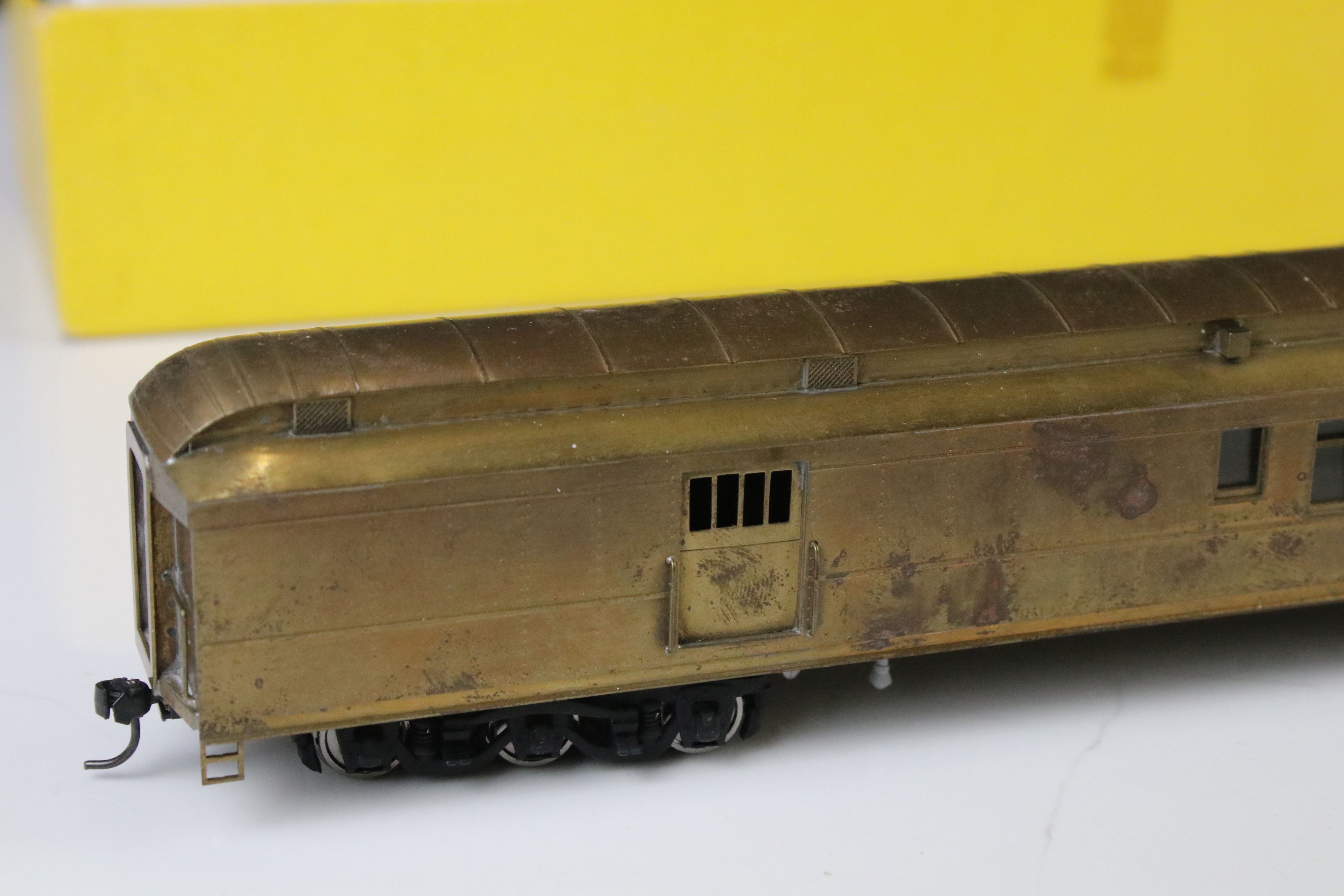 Three boxed E Suydam & Co HO Railroad Equipment Baggage Car brass models to include 2 x RR-7 (one - Image 13 of 25