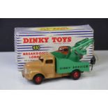 Boxed Dinky 430 Breakdown Lorry 'Dinky Service' diecast model showing some paint chips, gd box, gd