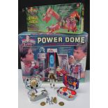 Two boxed Power Rangers playsets to include Power Dome with instructions (missing missile, gun
