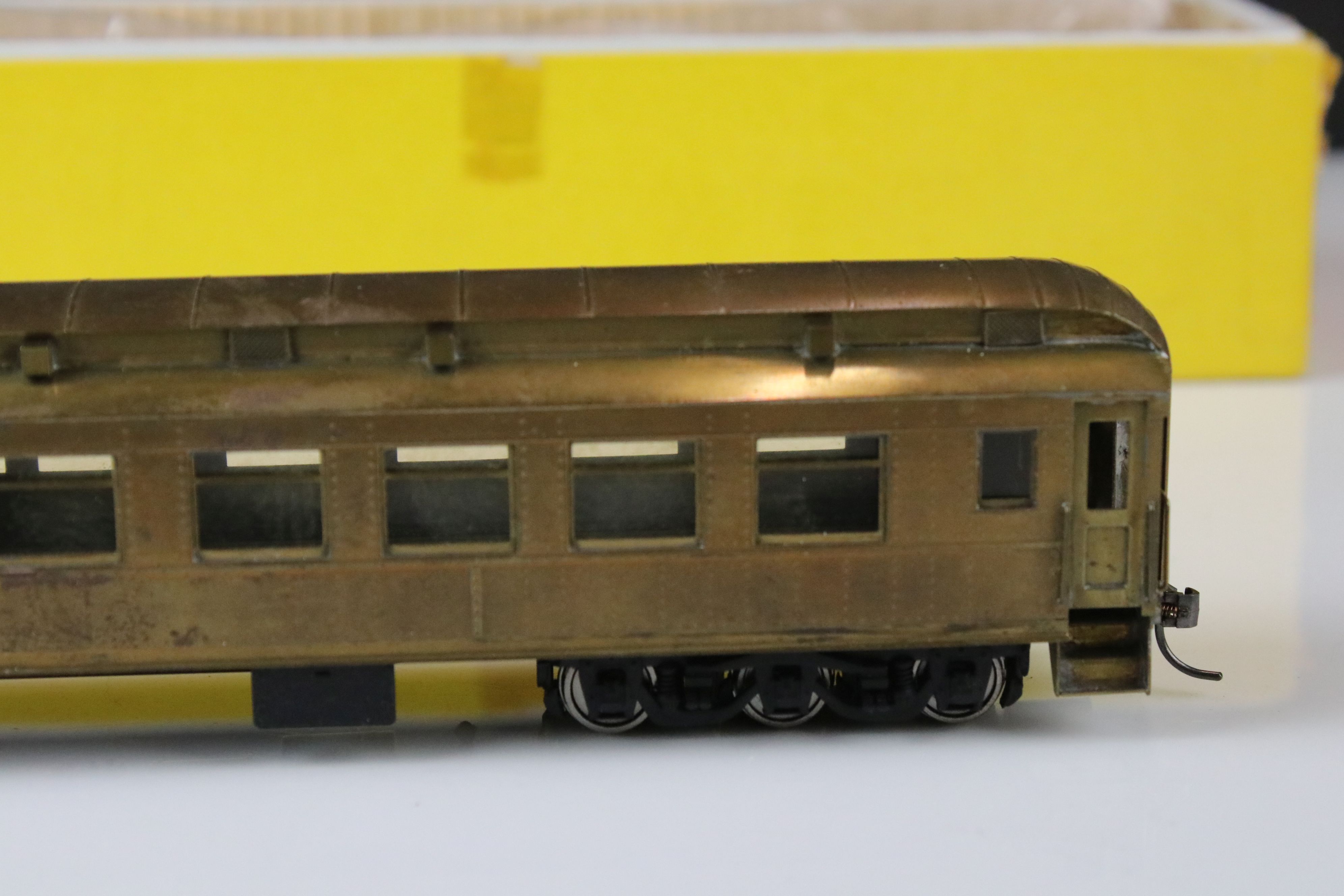 Three boxed E Suydam & Co HO Railroad Equipment Baggage Car brass models to include 2 x RR-7 (one - Image 12 of 25