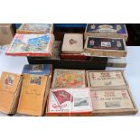 Collection of 16 jigsaw puzzles, to include vintage GWR x7, Victory, Hall Court, Cunard etc,